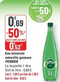 G20 PERRIER Eau minérale naturelle gazeuse offre