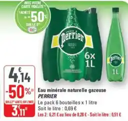 G20 PERRIER Eau minérale naturelle gazeuse offre
