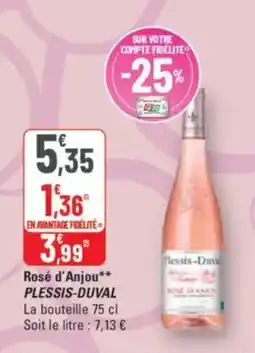 G20 PLESSIS-DUVAL Rosé d'Anjou offre