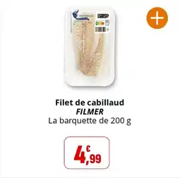 Coccinelle Supermarché Filet de cabillaud filmer offre