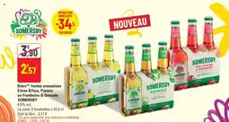G20 SOMERSBY Bière fruitée aromatisée Citron & Yuzu, Pomme ou Framboise & Grenade offre