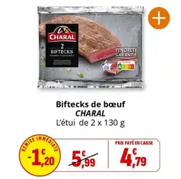 Coccinelle Supermarché Biftecks de bœuf charal offre
