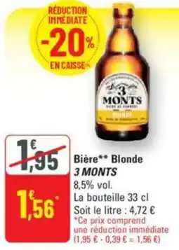 G20 3 MONTS Bière Blonde offre