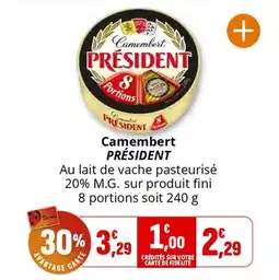 Coccinelle Supermarché Camembert president offre