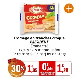 Fromage en tranches croque président