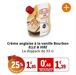 Coccinelle Supermarché Crème anglaise à la vanille bourbon elle & vire offre