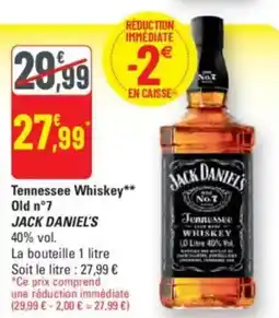 G20 JACK DANIELS Tennessee Whiskey Old n°7 offre