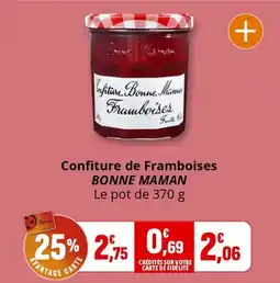 Coccinelle Supermarché Confiture de framboises bonne maman offre