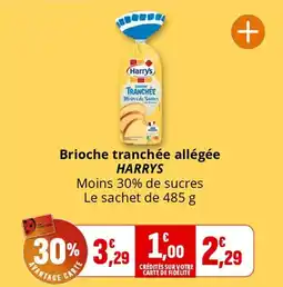 Coccinelle Supermarché Brioche tranchée allégée harrys offre