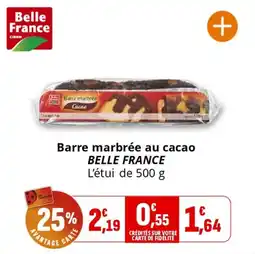 Barre marbrée au cacao belle france