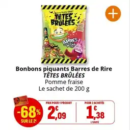 Coccinelle Supermarché Bonbons piquants barres de rire têtes brûlées offre