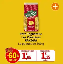Coccinelle Supermarché Pâte tagliatelle les créatives panzani offre