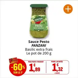 Coccinelle Supermarché Sauce pesto panzani offre