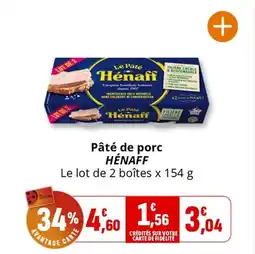 Coccinelle Supermarché Pâté de porc hénaff offre