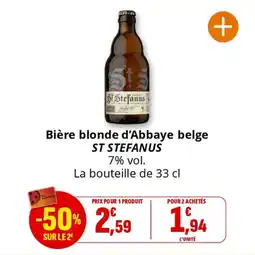 Bière blonde d'abbaye belge st stefanus