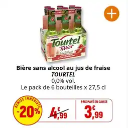 Coccinelle Supermarché Bière sans alcool au jus de fraise tourtel offre
