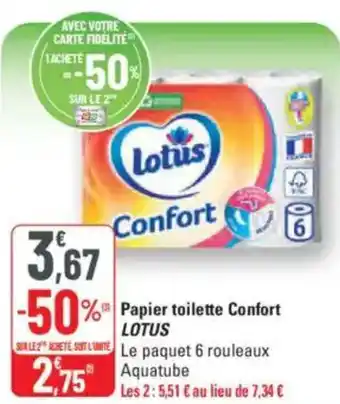 G20 LOTUS Papier toilette Confort offre