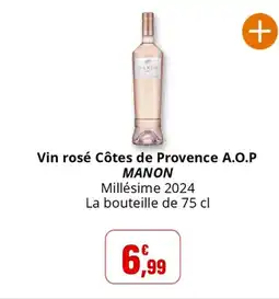 Coccinelle Supermarché Vin rosé côtes de provence a.o.p manon offre