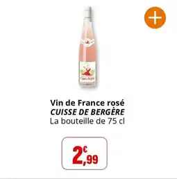 Coccinelle Supermarché Vin de france rosé cuisse de bergère offre