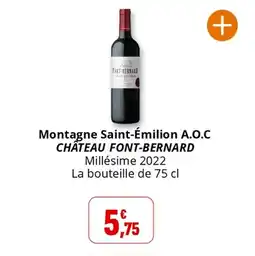 Coccinelle Supermarché Montagne saint-émilion a.o.c château font-bernard offre