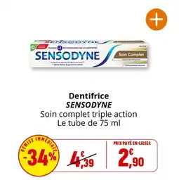 Coccinelle Supermarché Dentifrice sensodyne offre
