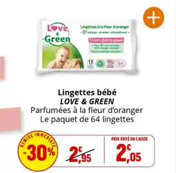 Lingettes bébé love & green