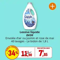 Coccinelle Supermarché Lessive liquide dash offre