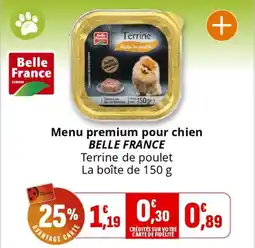 Coccinelle Supermarché Menu premium pour chien belle france offre