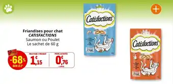 Coccinelle Supermarché Friandises pour chat catisfactions offre
