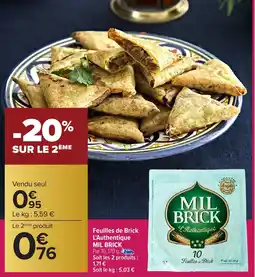 Carrefour Market Feuilles de brick l'authentique mil brick offre