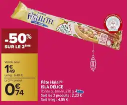 Carrefour Market Pâte halal isla délice offre