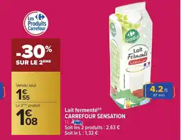 Carrefour Market Lait fermenté carrefour sensation offre