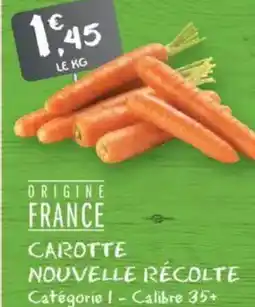 G20 Carotte nouvelle récolte offre