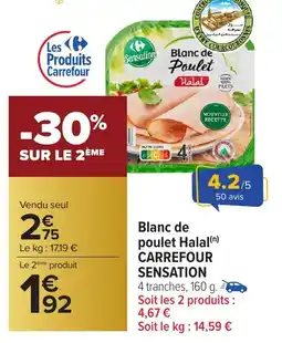 Carrefour Market Blanc de poulet halal carrefour sensation offre