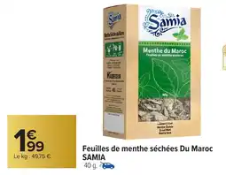 Carrefour Market Feuilles de menthe séchées du maroc samia offre