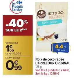 Carrefour Market Noix de coco râpée carrefour original offre