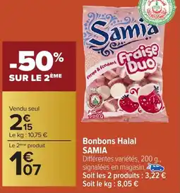 Carrefour Market Bonbons halal samia offre