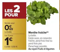 Carrefour Market Menthe fraîche offre