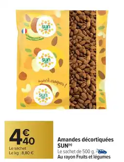 Carrefour Market Amandes décortiquées sun offre