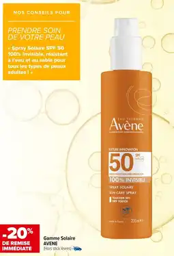 Carrefour maPara parapharmacie Gamme solaire avene offre