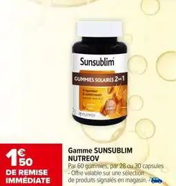 Carrefour maPara parapharmacie Gamme sunsublim nutreov offre