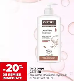 Carrefour maPara parapharmacie Laits corps cattier offre