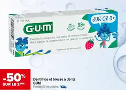 Carrefour maPara parapharmacie Dentifrice et brosse à dents gum offre