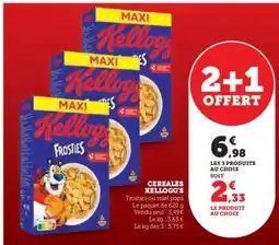 Super U Céréales Kellogg's Frosties offre