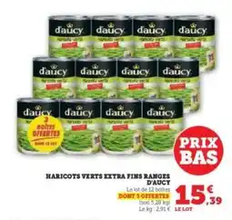 Super U Haricots Verts Extra Fins & Rangés D'aucy offre