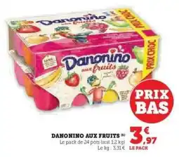 Super U Danonino Aux Fruits offre
