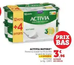 Super U Activia Nature offre