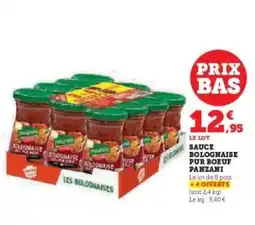 Super U Sauce Bolognaise Pur Boeuf Panzani offre