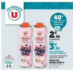 Super U Sirop de Grenadine U offre