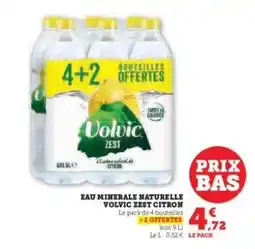 Super U Eau Minérale Naturelle Volvic Zest Citron offre